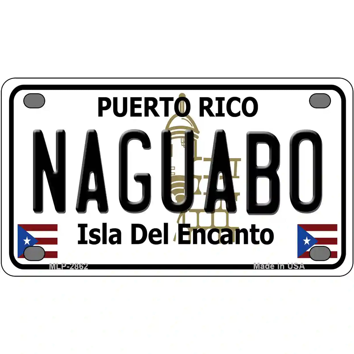 Naguabo Puerto Rico Metal Novelty License Plate 4" x 2.2" (MLP)