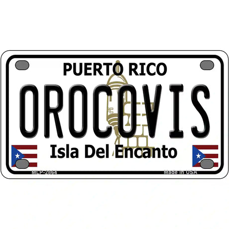 Orocovis Puerto Rico Metal Novelty License Plate 4" x 2.2" (MLP)