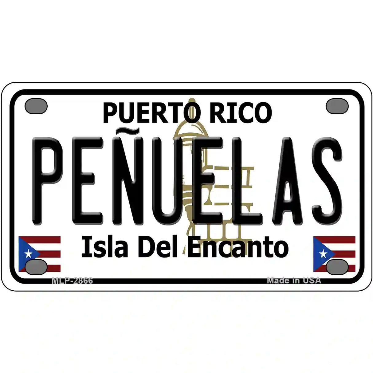 Penuelas Puerto Rico Metal Novelty License Plate 4" x 2.2" (MLP)