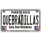 Quebradillas Puerto Rico Metal Novelty License Plate 4" x 2.2" (MLP)