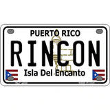 Rincon Puerto Rico Metal Novelty License Plate 4" x 2.2" (MLP)