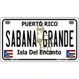 Sabana Grande Puerto Rico Metal Novelty License Plate 4" x 2.2" (MLP)