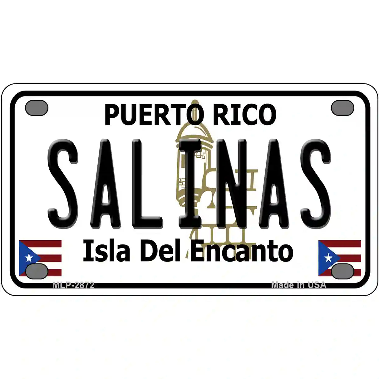 Salinas Puerto Rico Metal Novelty License Plate 4" x 2.2" (MLP)