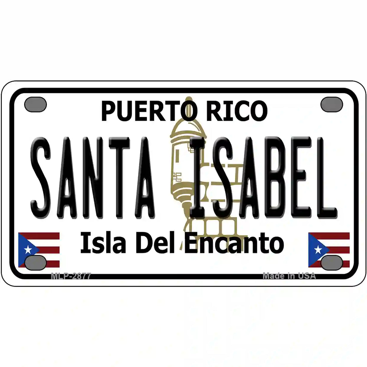 Santa Isabel Puerto Rico Metal Novelty License Plate 4" x 2.2" (MLP)