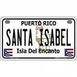 Santa Isabel Puerto Rico Metal Novelty License Plate 4" x 2.2" (MLP)