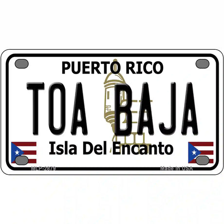 Toa Baja Puerto Rico Metal Novelty License Plate 4" x 2.2" (MLP)