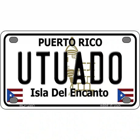 Utuado Puerto Rico Metal Novelty License Plate 4" x 2.2" (MLP)