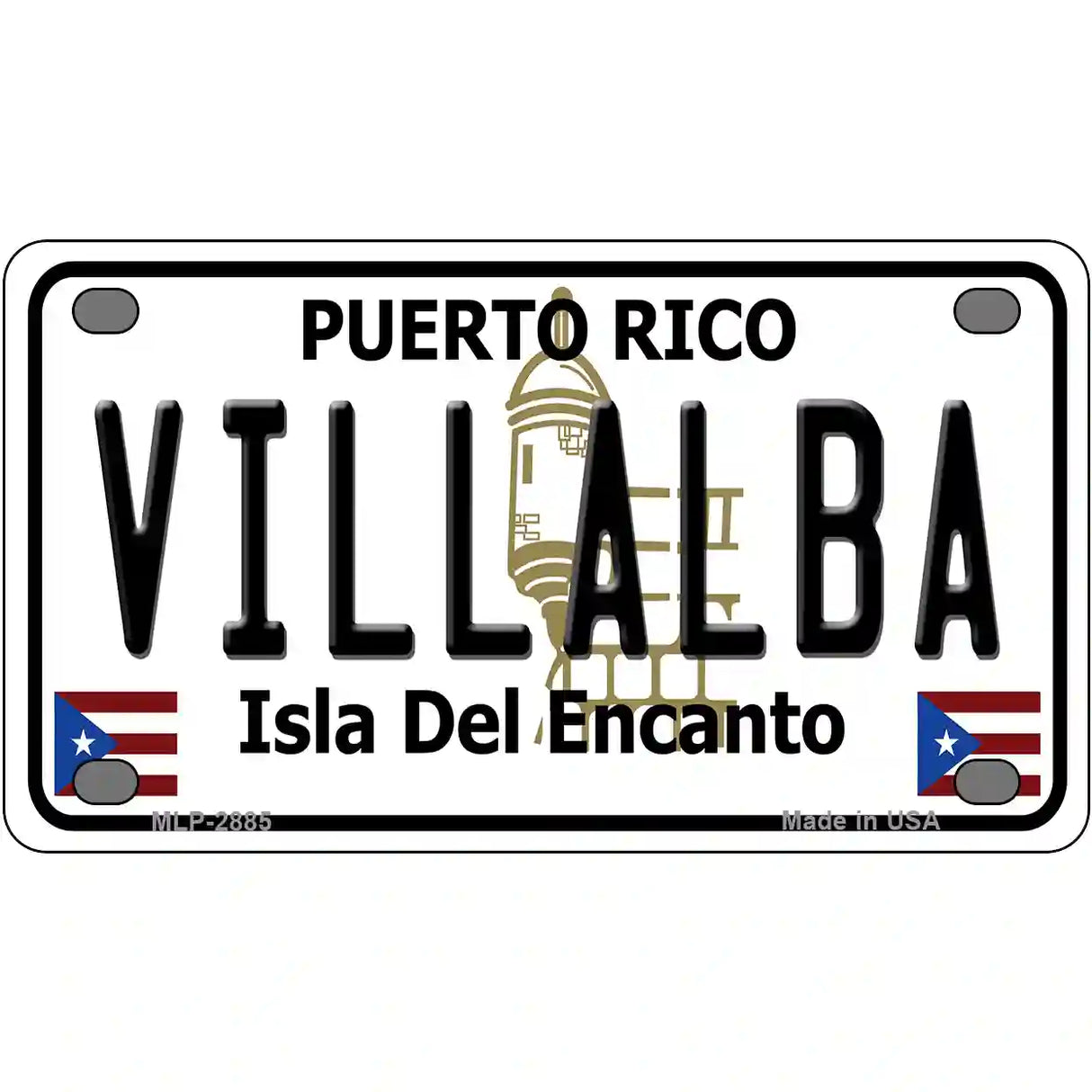 Villalba Puerto Rico Metal Novelty License Plate 4" x 2.2" (MLP)