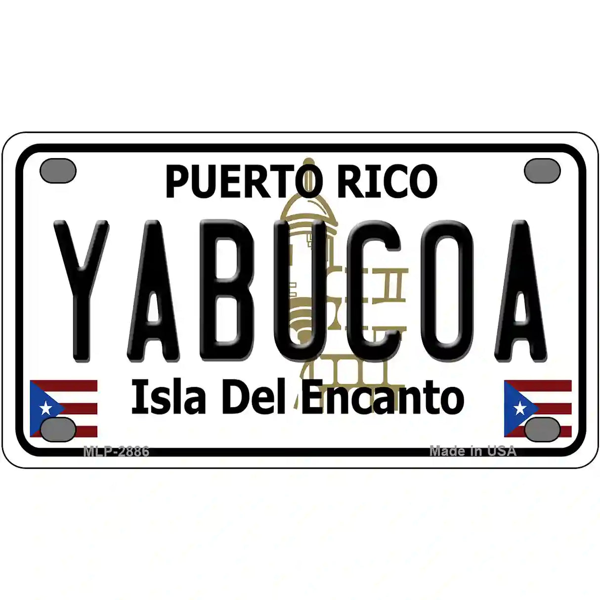 Yabucoa Puerto Rico Metal Novelty License Plate 4" x 2.2" (MLP)