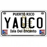 Yauco Puerto Rico Metal Novelty License Plate 4" x 2.2" (MLP)