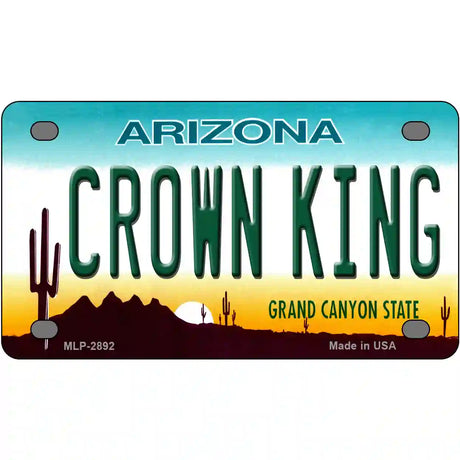 Crown King Metal Novelty License Plate 4" x 2.2" (MLP)