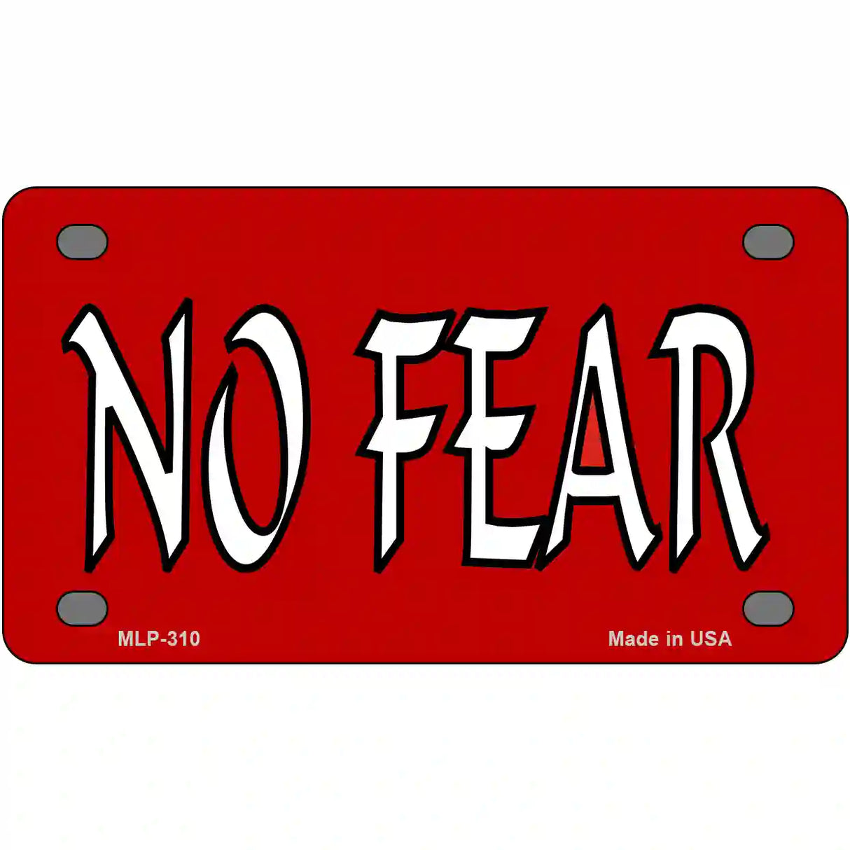 No Fear Metal Novelty License Plate 4" x 2.2" (MLP)