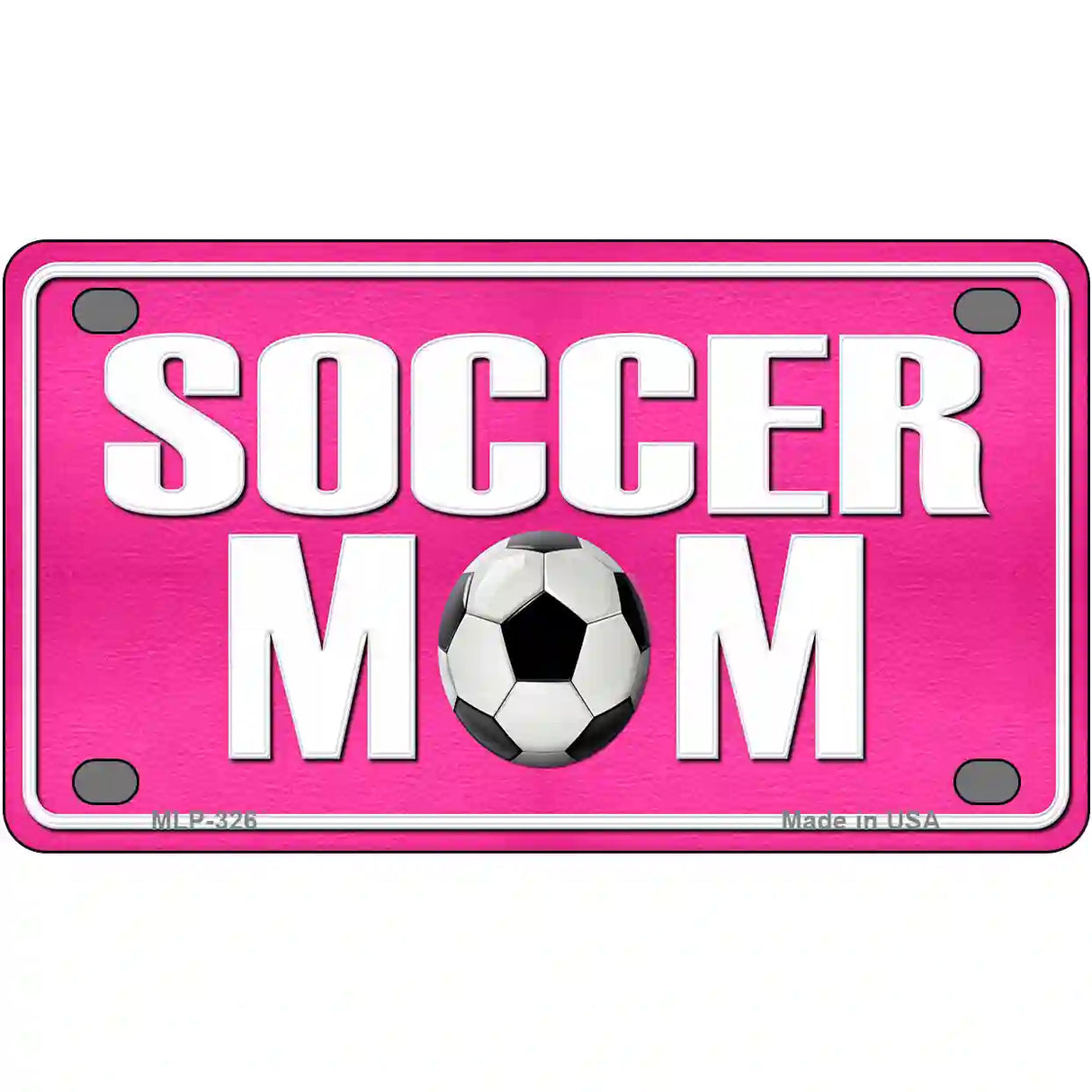 Soccer Mom Metal Novelty License Plate 4" x 2.2" (MLP)