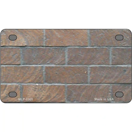 Brick Wall Metal Novelty License Plate 4" x 2.2" (MLP)