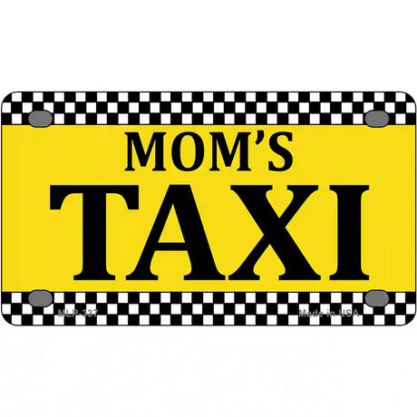 Moms Taxi Metal Novelty License Plate 4" x 2.2" (MLP)