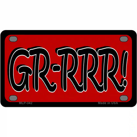 GR-RRR Metal Novelty License Plate 4" x 2.2" (MLP)