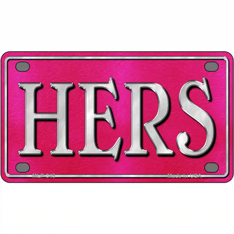 HERS Metal Novelty License Plate 4" x 2.2" (MLP)