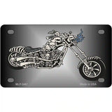 Chopper Skull Metal Novelty License Plate 4" x 2.2" (MLP)