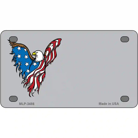 American Eagle Offset Metal Novelty License Plate 4" x 2.2" (MLP)