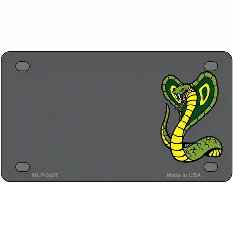 Cobra Offset Metal Novelty License Plate 4" x 2.2" (MLP)