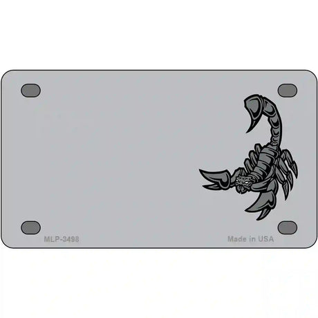 Scorpion Offset Metal Novelty License Plate 4" x 2.2" (MLP)