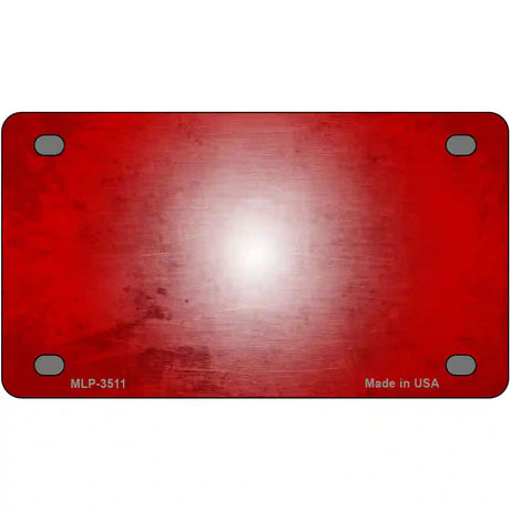 Red White Fade Scratched License Plate Metal Novelty 4" x 2.2" (MLP)