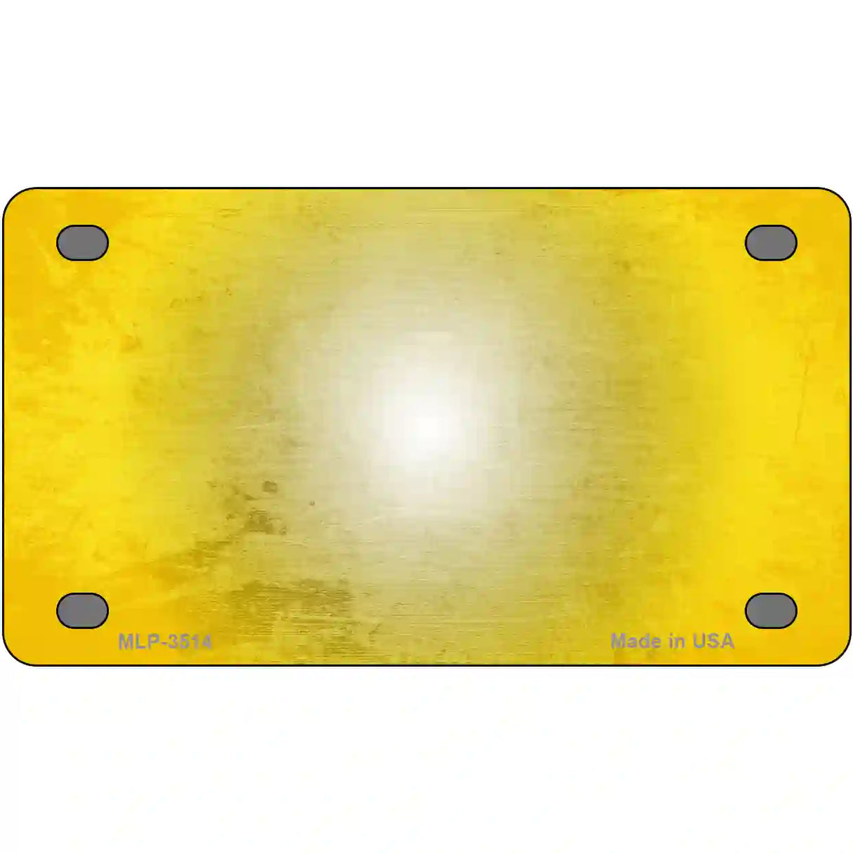 Yellow White Fade Scratched License Plate Metal Novelty 4" x 2.2" (MLP)