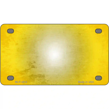 Yellow White Fade Scratched License Plate Metal Novelty 4" x 2.2" (MLP)