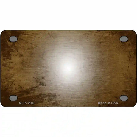 Brown White Fade Scratched License Plate Metal Novelty 4" x 2.2" (MLP)