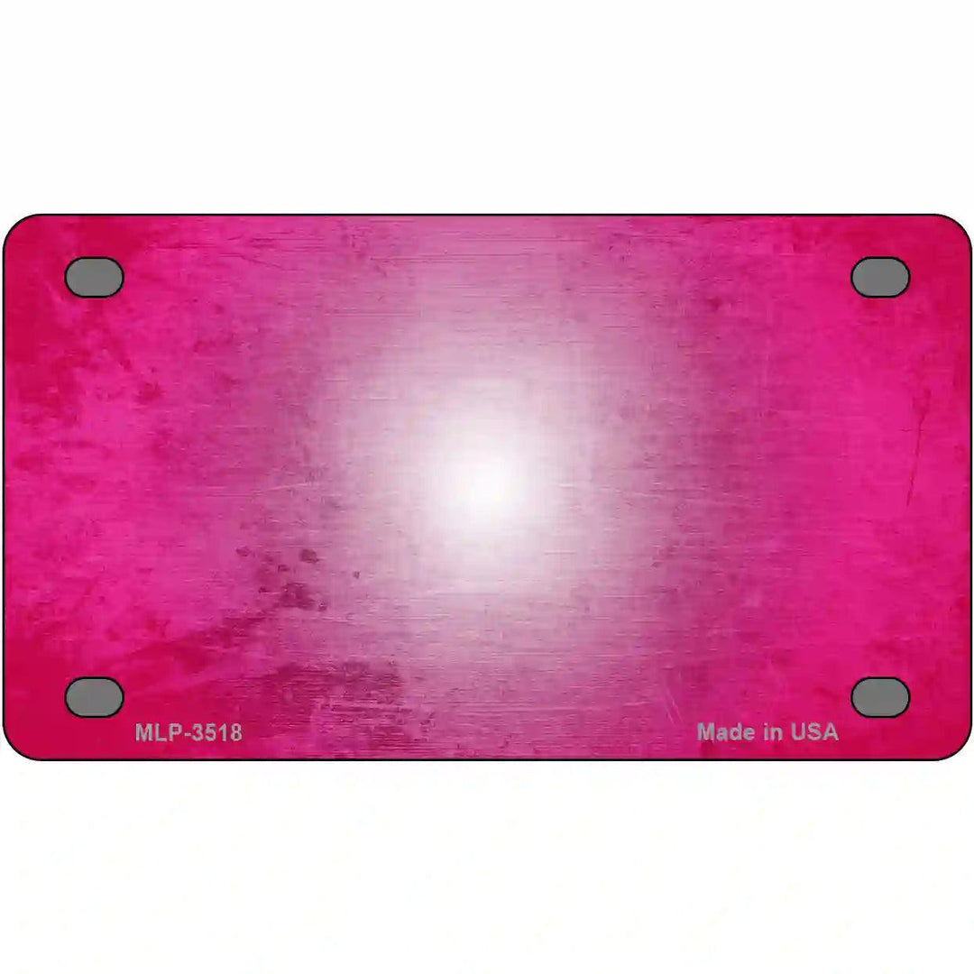Pink White Fade Scratched License Plate Metal Novelty 4" x 2.2" (MLP)