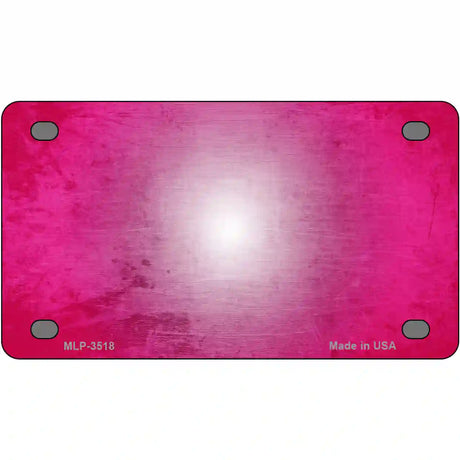 Pink White Fade Scratched License Plate Metal Novelty 4" x 2.2" (MLP)