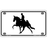 Horse With Rider Metal Novelty License Plate 4" x 2.2" (MLP)