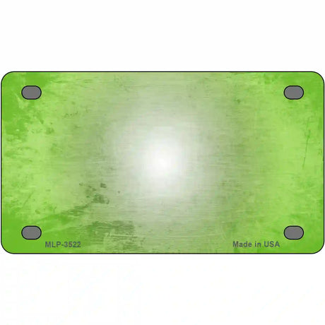 Lt Green White Fade Scratched License Plate Metal Novelty 4" x 2.2" (MLP)