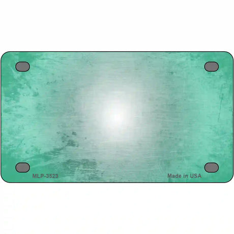 Mint White Fade Scratched License Plate Metal Novelty 4" x 2.2" (MLP)