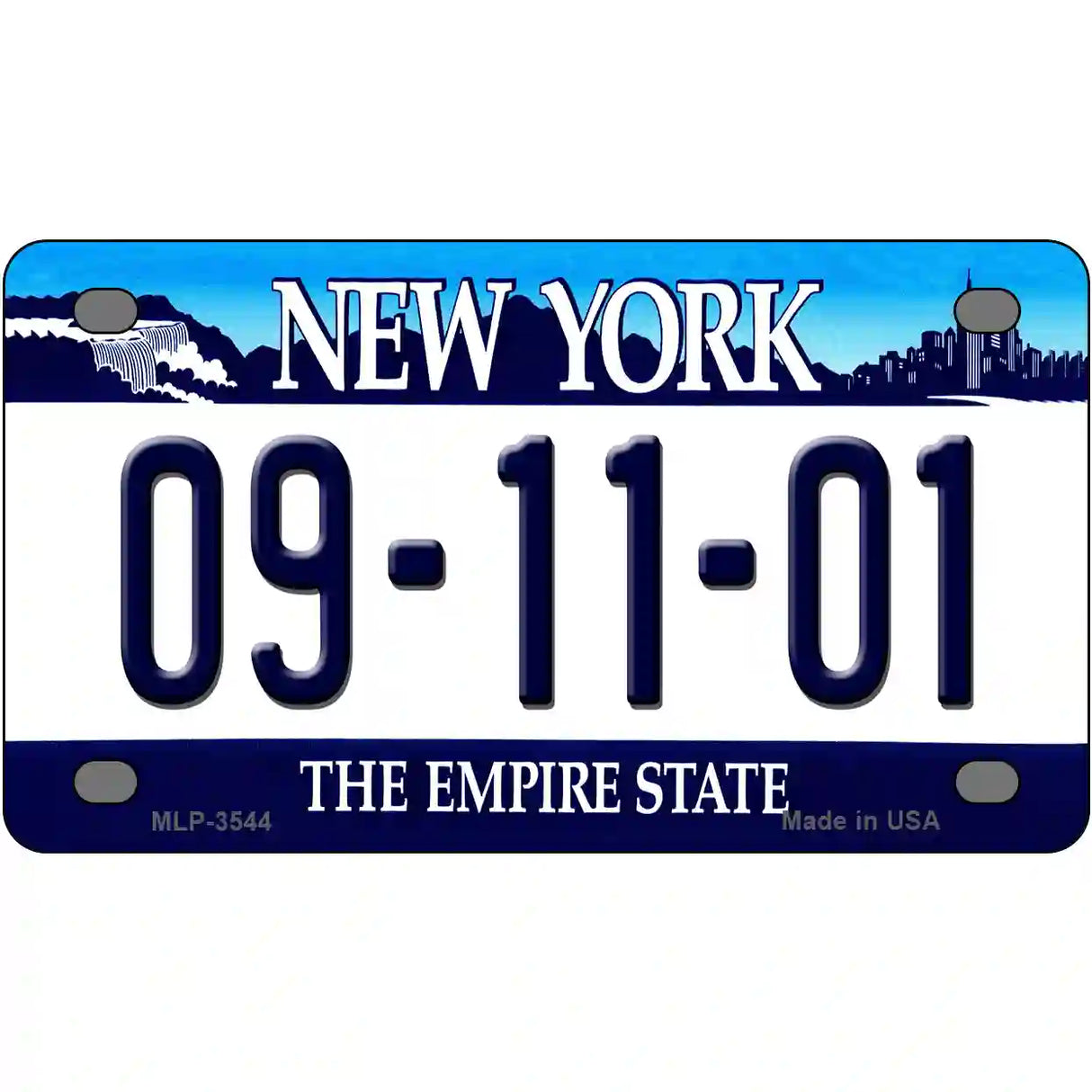 9 11 01 New York Novelty Metal Novelty License Plate 4" x 2.2" (MLP)