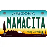 Mamacita Arizona Metal Novelty License Plate 4" x 2.2" (MLP)