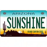 Sunshine Arizona Metal Novelty License Plate 4" x 2.2" (MLP)