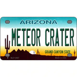 Arizona Meteor Crater Novelty Metal License Plate 4" x 2.2" (MLP)