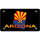 Arizona Flag Filled State Outline Metal Novelty License Plate 4" x 2.2" (MLP)