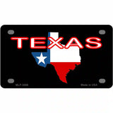 Texas Filled State Flag Metal Novelty License Plate 4" x 2.2" (MLP)