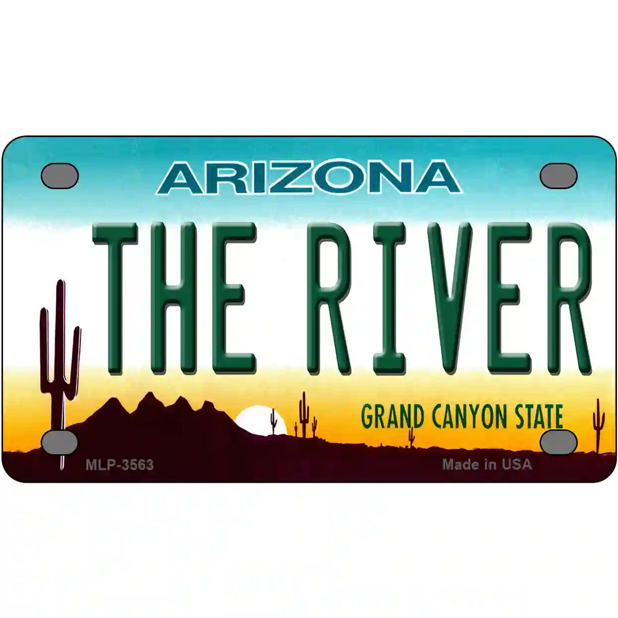 The River Arizona Novelty Metal License Plate 4" x 2.2" (MLP)