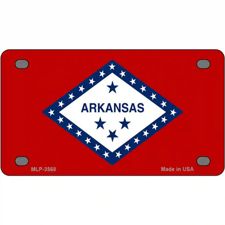 Arkansas State Flag Metal Novelty License Plate 4" x 2.2" (MLP)