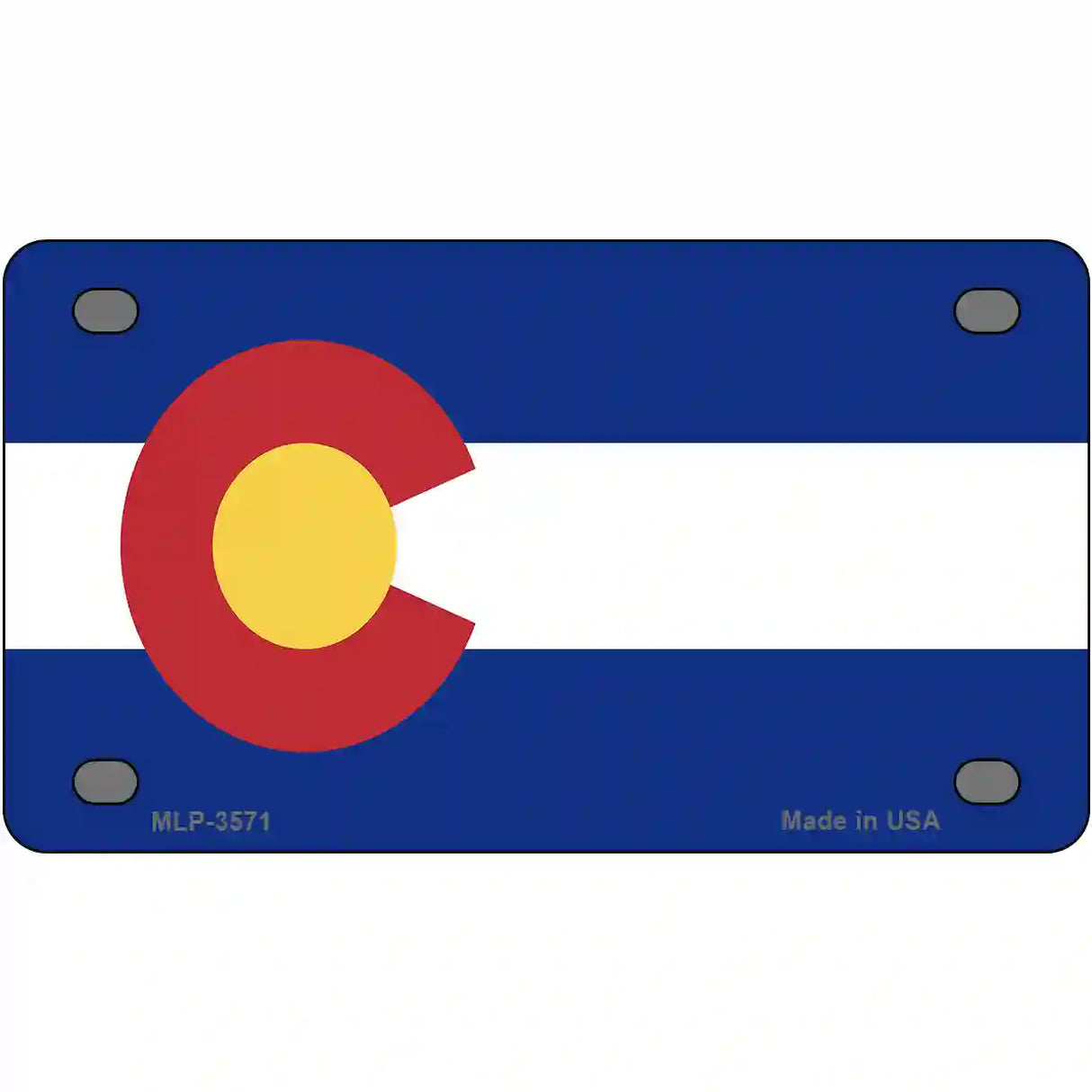 Colorado State Flag Metal Novelty License Plate 4" x 2.2" (MLP)