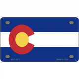 Colorado State Flag Metal Novelty License Plate 4" x 2.2" (MLP)