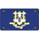 Connecticut State Flag Metal Novelty License Plate 4" x 2.2" (MLP)