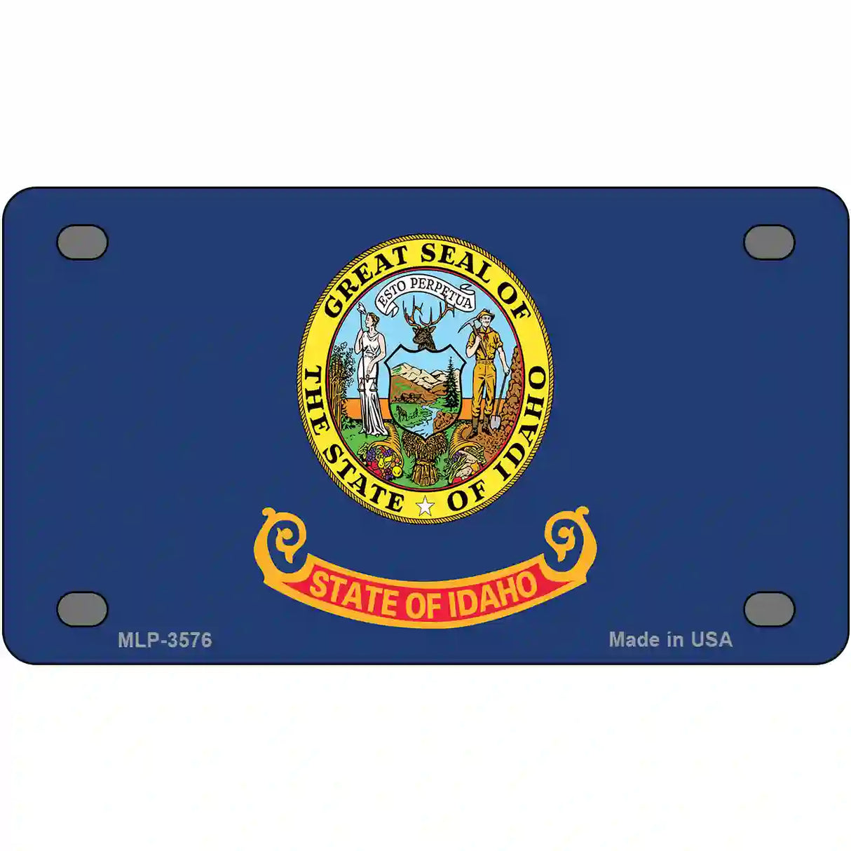 Idaho State Flag Metal Novelty License Plate 4" x 2.2" (MLP)