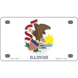 Illinois State Flag Metal Novelty License Plate 4" x 2.2" (MLP)