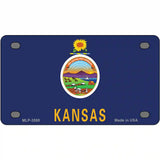 Kansas State Flag Metal Novelty License Plate 4" x 2.2" (MLP)