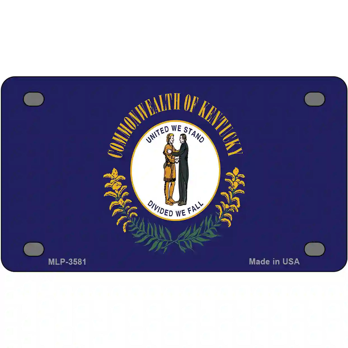 Kentucky State Flag Metal Novelty License Plate 4" x 2.2" (MLP)