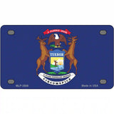 Michigan State Flag Metal Novelty License Plate 4" x 2.2" (MLP)